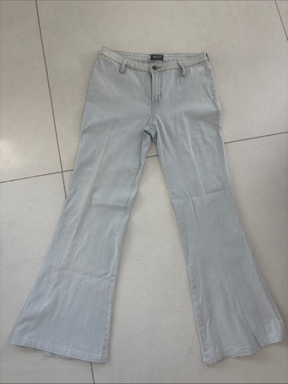 metrostyle Light Gray Flare Pants